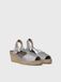 Toni Pons Espadrille compensée pour femmes en tissu tressé brillant | TESS-CG