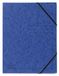 Exacompta 555412E 5 stuks elastische mappen zonder kleppen met lijndruk op de omslag voor identificatie van mappen in glanzend karton 355 g/m² voor A4-documentenarchivering blauw