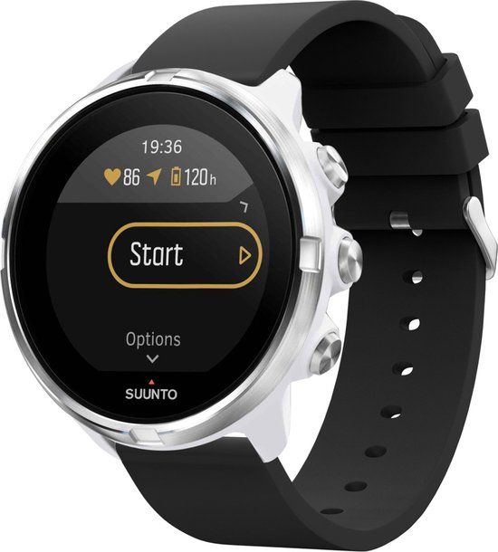 iMoshion Siliconen 24 mm bandje - Zwart - Geschikt voor Suunto 7 / 9 (Baro) & Sony Smartwatch 2