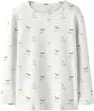 NAME IT NMFFICHERRY LS SLIM TOP Mädchen Langarmshirt Baumwolle Geblümt Cloud Dancer 92