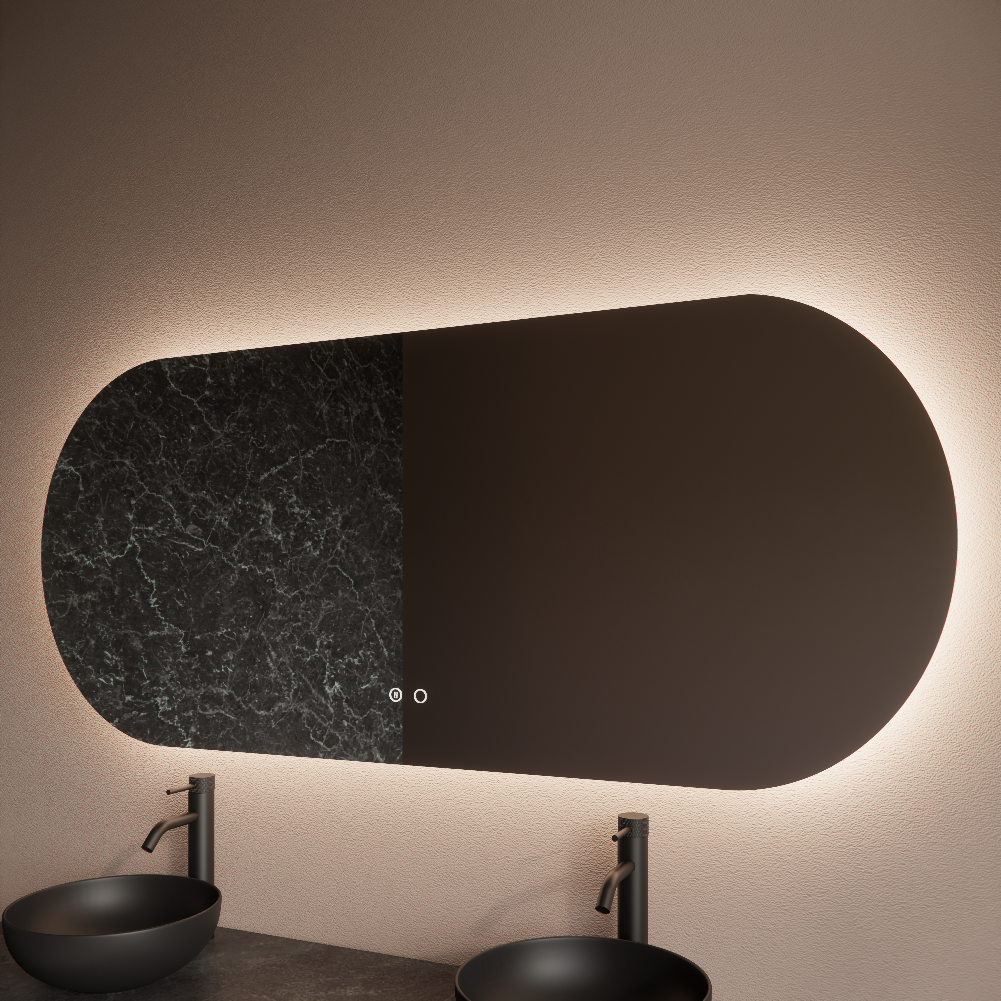 Boss & Wessing Badkamerspiegel bws riono horizontaal led incl. Verwarming (alle maten) - 8719304614746