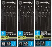 Matrix MXC-3 Super Stop Rigs 4” (10cm) Eyed - Barbless - Haak 12