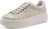 Tamaris dames sneaker 1-23795-46-179 lage glitter beige