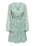 ONLY Onltessa-cera Eliza L/S Dress Wvn Cs Meisjes Jurk XL Polyester Granite Green Print