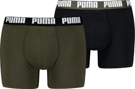 PUMA Everyday 2P Boxers - Black & Green - Men's S