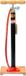 Jumbo fietspomp met houten plank - Zwart - 60 cm - Handmatig - 5 Bar - Stadsfiets