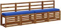 vidaXL - 1-delig - Bankkussen - VUGHT - 100% - Polyester - Koninklijk - Blauw