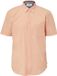 s.Oliver - Chemise homme coupe droite à manches courtes avec rayures texturées et col boutonné - Papaye - Taille M