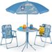 Merkloos Tuinset Kinderen - met parasol - dieren - blauw