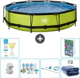 EXIT Toys EXIT Rond Lime Frame Zwembad - 360 x 76 cm - Inclusief Pomp