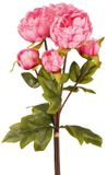 Emerald - Kunstbloem Pioenroos Bundel 50cm fuchsia