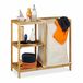 Relaxdays étagère de salle de bain avec panier à linge