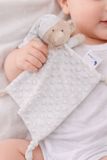 Interbaby Knuffeldoekje Beer Junior 28 X 17 Cm Polyester Grijs