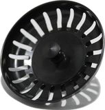 waterval Giftwebshop RVS Gootsteen Afvoer Plug Keuken - Zwart