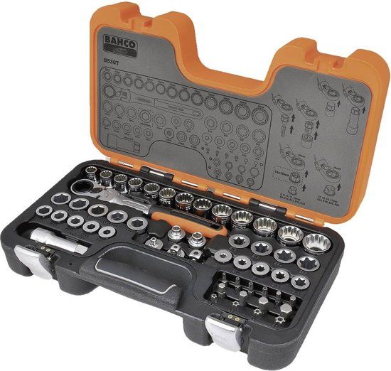 Bahco Pass-Trough Dopsleutelset 53-delig S530T