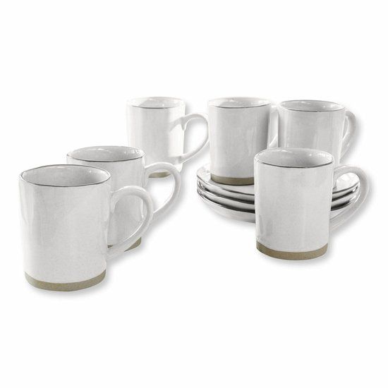 LOBERON Mok set van 6 Biarré wit