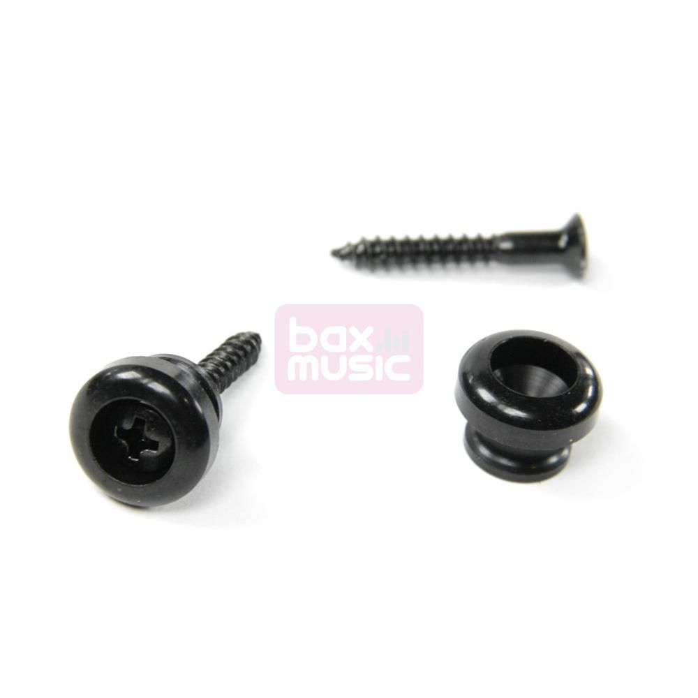 Yellow Parts EZ1399B strap button zwart met schroef 2 stuks