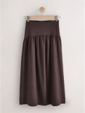 Next - Dames - Lange rok met lage taille van linnenmix - Bruin