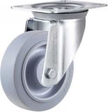 Tarsus roue pivotante 125 mm 120 kg bande de roulement TPR caoutchouc extra silencieux