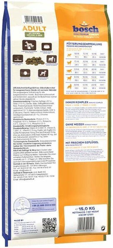 Bosch Adult With Fresh Poultry & Millet 15kg