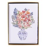 Graphique Bloemen Wenskaarten | 16 Pack | Alle gelegenheden Blanco Notitiekaarten met Enveloppen | Bloemontwerp Boxed Set voor Gepersonaliseerde Notities | Glitter Accenten | 8,3 cm x 12 cm
