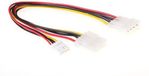 ACT AK3195 Voedingskabel 0.20 m Bruin Wit