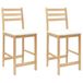 vidaXL - Eetstoelen - 2 - st - Massief - Rubberhout - Naturel - 40 - x - 47,5 - x - 99,5 - cm