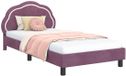 vidaXL Kinderen bedframe met hoofdboard Paars Fluweel 90 x 190 cm