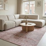 DÉJA Living Vloerkleed 240x330cm - Laagpolig Roze Stof - Ruma