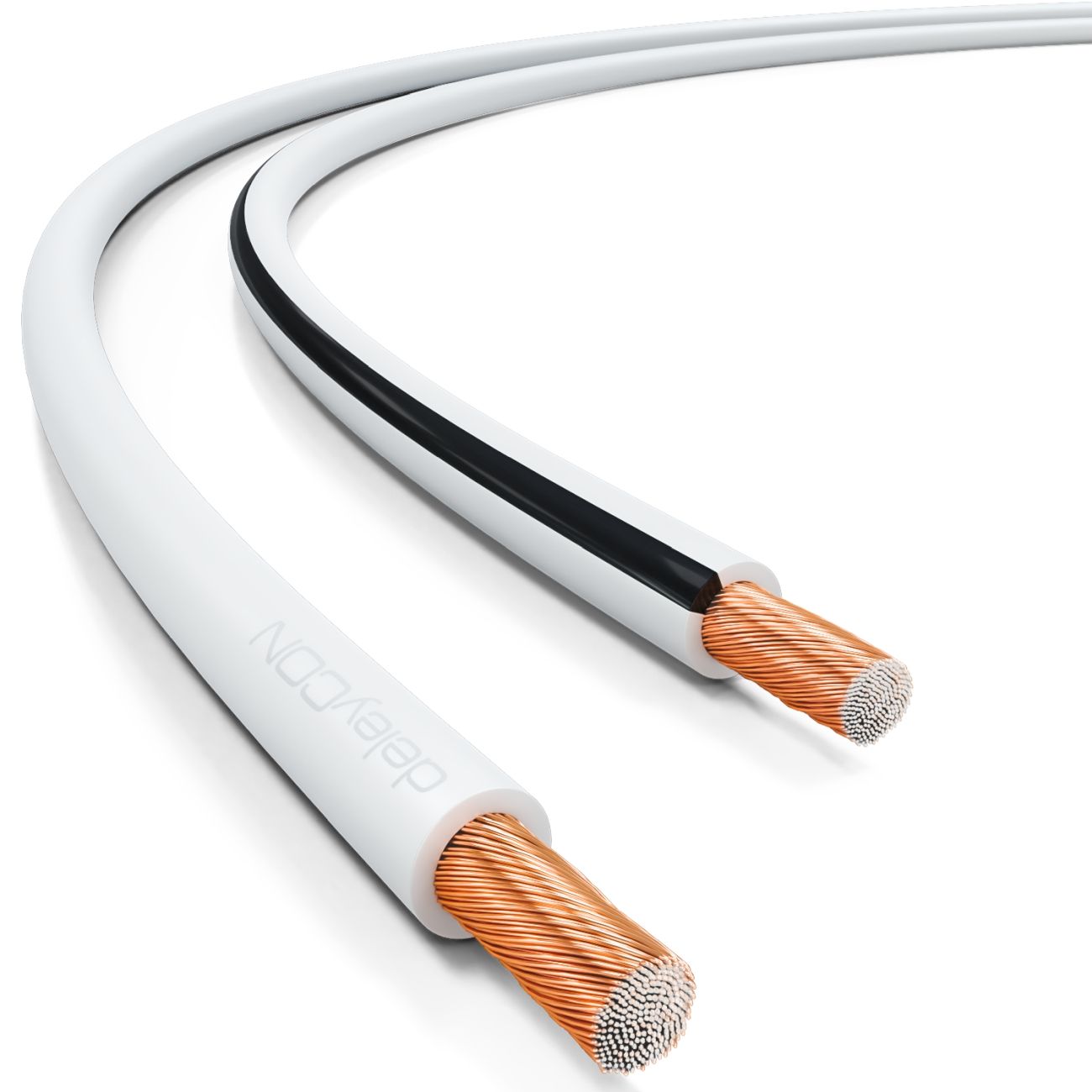 deleyCON MK-MK3364 - Audio kabel - 10 m - Zwart, Wit
