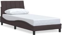 vidaXL Bedframe "Hanko" 90x190 cm stof donkerbruin