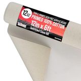 U.S. Art Supply 12" brede x 2 yards (6 voet) lange onuitgerekte canvasrol