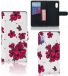 Samsung Xcover Pro Hoesje Book Case Kunstleer TPU Blossom Red Bloemen