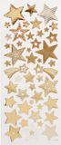 Merkloos / Sans marque Creativ Company B.V. Sterren vormen stickervel met 52x stuks - metallic goud