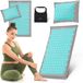 HyperMotion ECO Acupressuurmat - Spijkermat met Spijkerkussen - met Kokosvezel en Boekweitkussen – 68 cm – Grijs/Mint