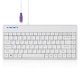 Perixx PERIBOARD-409PW Bedraad PS2 Minitoetsenbord - Wit - VS Engelse Lay-out