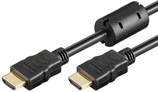 Goobay HDMI kabel - 1.4 - High Speed - 4K Ultra HD 2160p & 3D - Ethernet - Ferrietkern - 3 meter - Zwart