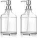 Unyqoos Set de distributeurs de savon rechargeables en verre