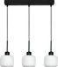 Beka Suspension Noire Avec Abat-jour En Verre Blanc, Beka Bianco 14-964