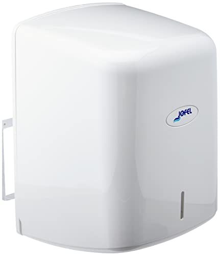 Jofel - Papierdispenser op spoel tot 205 mm continue lont, speciale spoel voor het doneren in het midden, maximale hygiëne, ABS-behuizing, waarde AG47000, wit