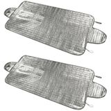 ProPlus Carpoint Anti vries deken - 2x - hoes - ijs - auto zonnescherm - universeel - 100 x 200 cm - voorruithoes