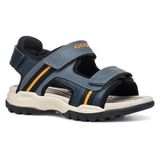 Geox J Borealis Boy A kindersandalen, Marineblauw/Oranje, 26 EU