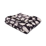 Bedlam - Fleecy bedsprei voor Halloween - Spooky Ghosts - 120 x 150 cm in grijs