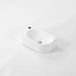 QeramiQ Pure Fontein - 40x22x12cm - Links - Glad - halfrond - 1 kraangat - Keramiek - Wit Glans