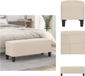 vidaXL Bankje 100x35x41 cm microvezelstof crèmekleurig