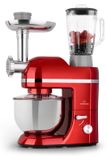 Merkloos Keukenmachine planetair - Keukenrobot 1200 W - Mengkom 5,2 liter roestvrij staal - Zilver