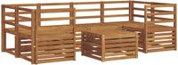 vidaXL - Bank loungeset - 6 zitplekken - Naturel - Massief Acacia Hout