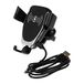 Turbocar - Smartphone houder voor in de auto - inductielader - met klembevestiging op ventilatierooster - 360° draaibare houder - Geleverd met 2 ronde zelfklevende metalen platen