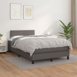 Maison Exclusive - Lit boxspring avec matelas, gris, 120x200 cm, similicuir