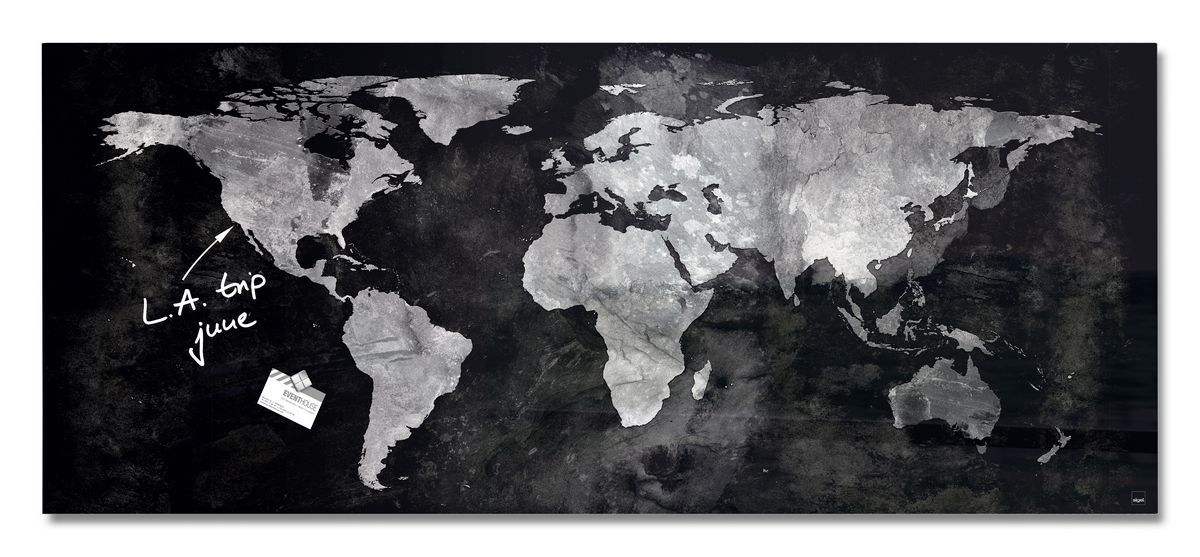 Sigel Artverum Glas Magnetisch Bord - 130x55cm - Zwart/Grijs